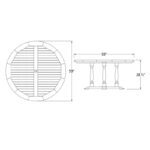 Windell Mahogany Outdoor Dining Table - Image 8