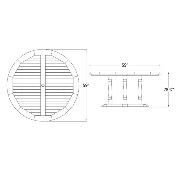 Windell Mahogany Outdoor Dining Table - Image 8