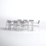 Windsor Rectangular 8 - Person Outdoor Dining Set with Cushions - Image 4