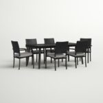 Winnie Rectangular 6 - Person Outdoor Dining Set - Image 2