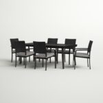 Winnie Rectangular 6 - Person Outdoor Dining Set - Image 6