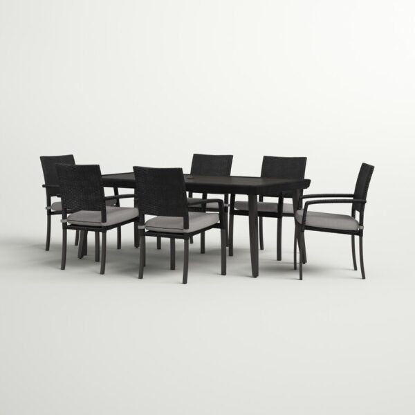 Winnie Rectangular 6 - Person Outdoor Dining Set - Image 6