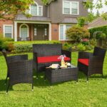 Worthland Polyethylene (PE) Wicker 4 - Person Seating Group with Cushions - Image 2