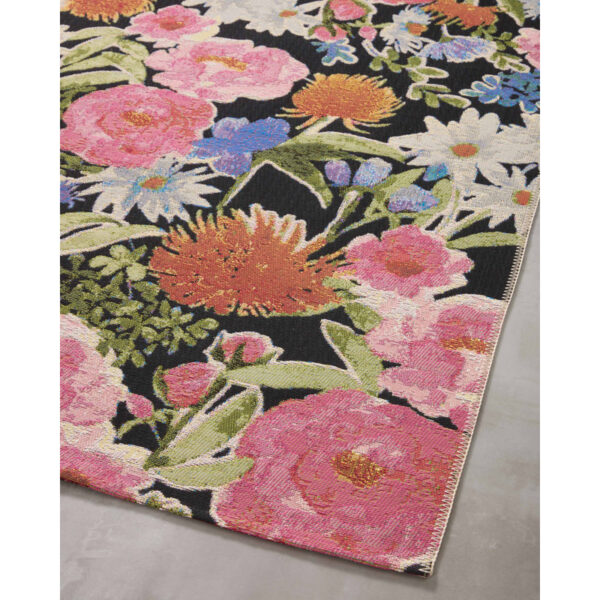 Yakini Black/Pink/Green Indoor/Outdoor Rug - Image 3