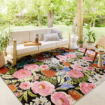 Yakini Black/Pink/Green Indoor/Outdoor Rug - Image 8