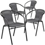 Youra Rattan Indoor-Outdoor Restaurant Stack Chair (Set of 4) - Image 2