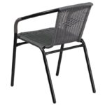 Youra Rattan Indoor-Outdoor Restaurant Stack Chair (Set of 4) - Image 4
