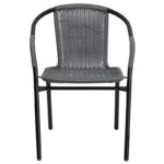 Youra Rattan Indoor-Outdoor Restaurant Stack Chair (Set of 4) - Image 7