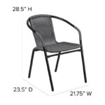 Youra Rattan Indoor-Outdoor Restaurant Stack Chair (Set of 4) - Image 8
