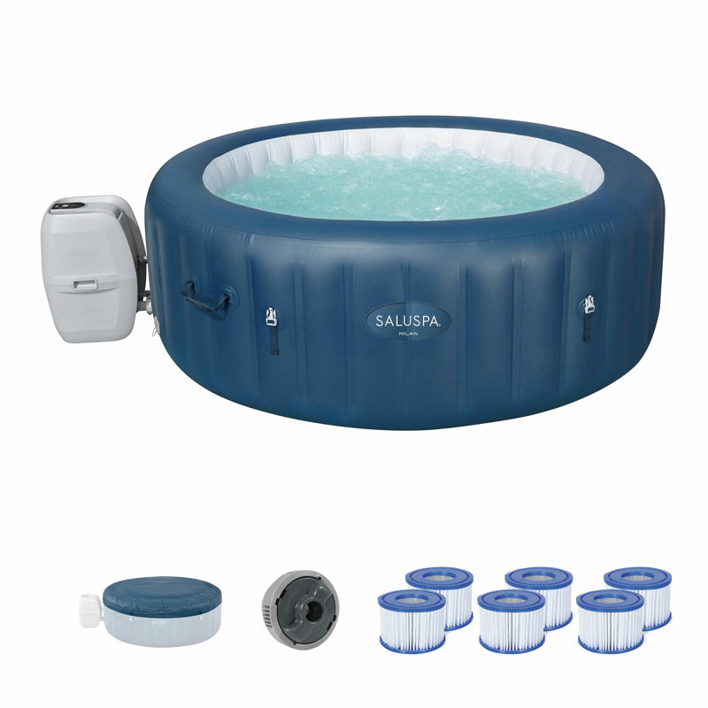 Bestway Saluspa Milan Airjet Plus Hot Tub and 6 Coleman Type Vi Filter Cartridges (Set of 4) - Image 2