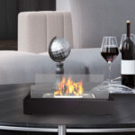Set Of 2 Bio Ethanol Ventless Tabletop Fireplaces