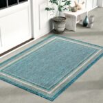 Sevil Teal/Beige/Gray Indoor/Outdoor Rug