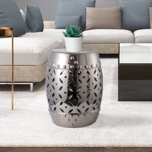 Shamon 13.18'' Tall Ceramic Garden Stool - Image 10