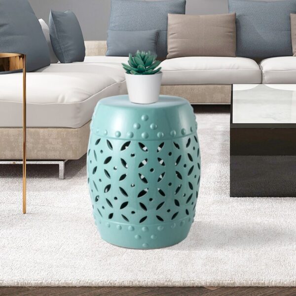 Shamon 13.18'' Tall Ceramic Garden Stool - Image 9