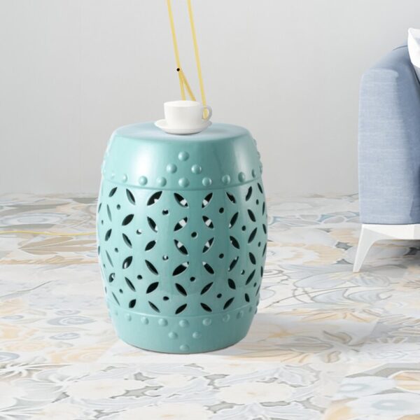 Shamon 13.18'' Tall Ceramic Garden Stool - Image 4