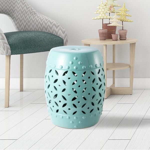 Shamon 13.18'' Tall Ceramic Garden Stool - Image 6