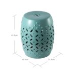 Shamon 13.18'' Tall Ceramic Garden Stool - Image 8
