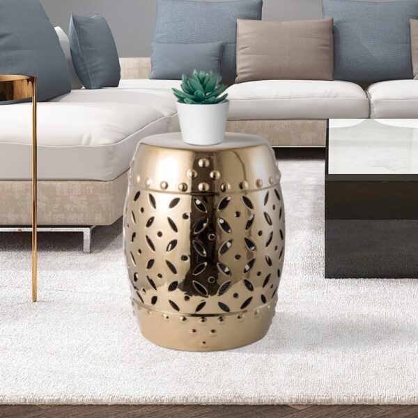 Shamon 13.18'' Tall Ceramic Garden Stool - Image 12