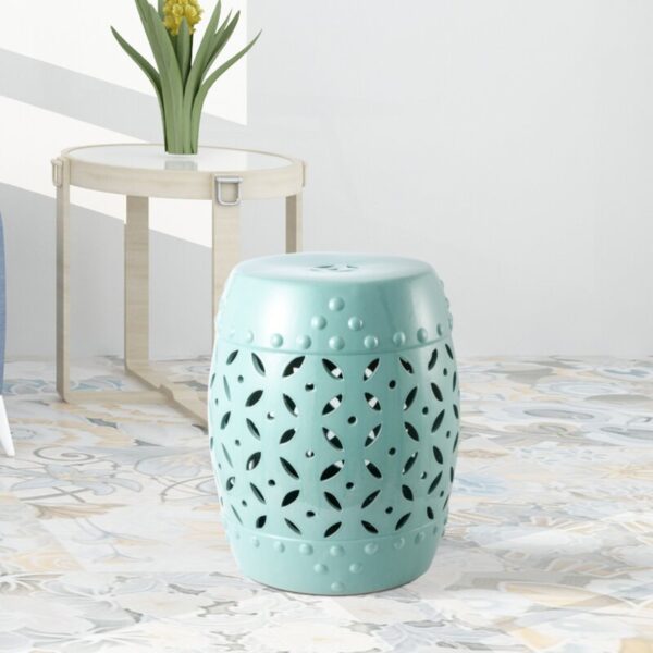 Shamon 13.18'' Tall Ceramic Garden Stool - Image 3
