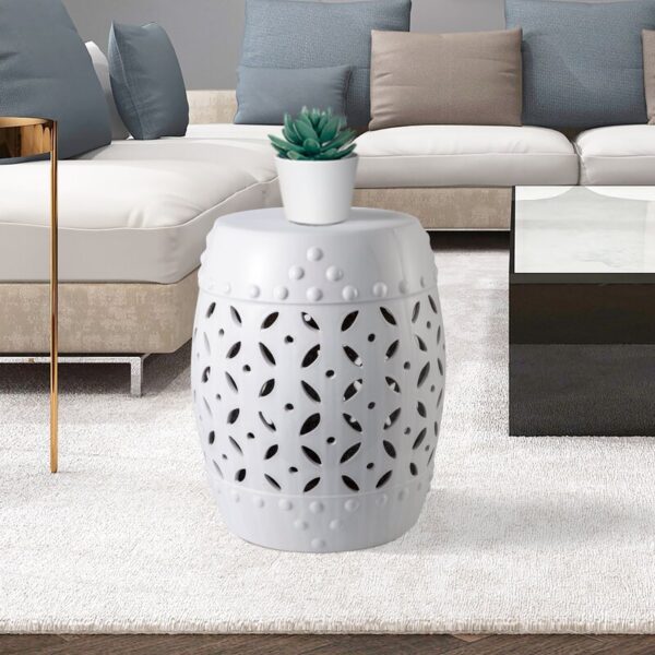 Shamon 13.18'' Tall Ceramic Garden Stool - Image 11