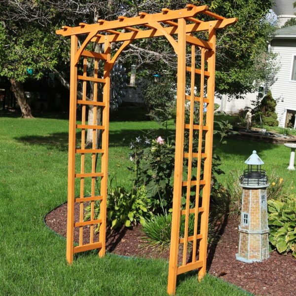 Sharleen Outdoor Garden Wood Arbor - Image 3