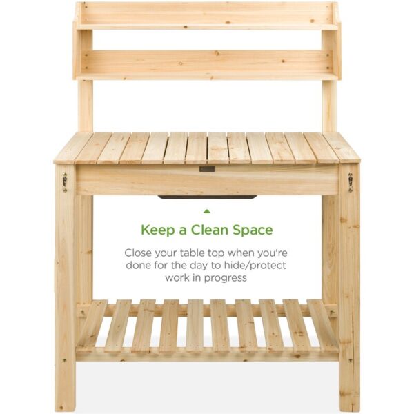 Sharpe Garden Fir Potting Bench - Image 5