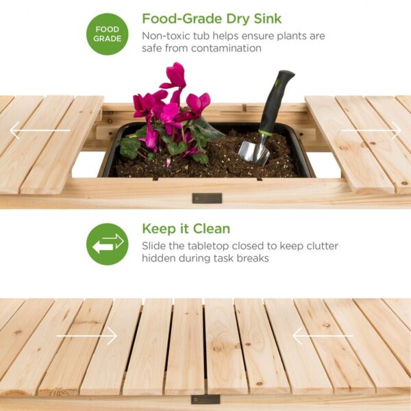 Sharpe Garden Fir Potting Bench - Image 4