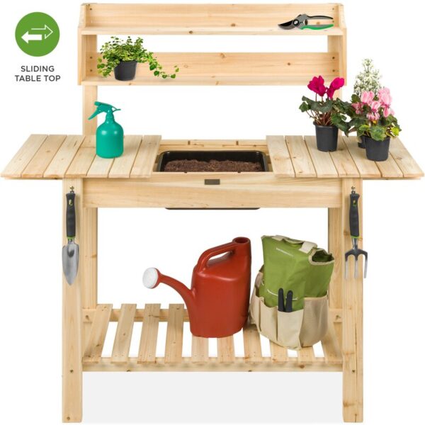 Sharpe Garden Fir Potting Bench - Image 6