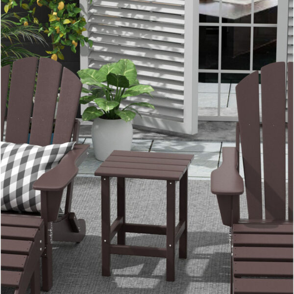 Shavon Outdoor HDPE Side Table - Image 5