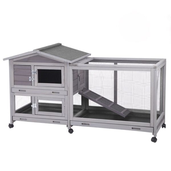 Shelbie Weather Resistant Rabbit Hutch with Ramp - Image 3