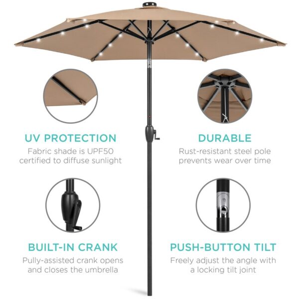 Sheldon 90'' Lighted Market Umbrella - Image 3