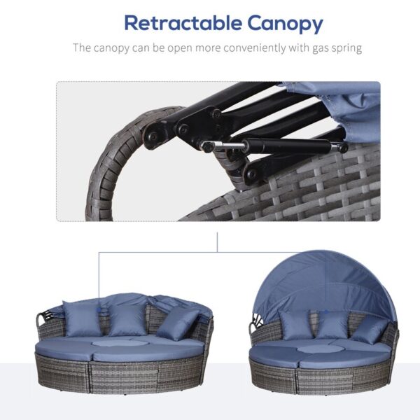 Shemsie 69'' Wide Outdoor Wicker Patio Daybed - Image 5