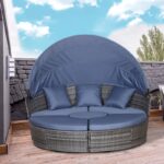 Shemsie 69'' Wide Outdoor Wicker Patio Daybed