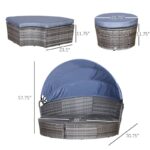 Shemsie 69'' Wide Outdoor Wicker Patio Daybed - Image 4