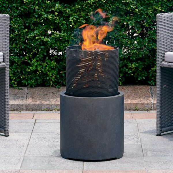 Sheridan 12.63'' W Polyresin Wood Burning Outdoor Fire Pit - Image 2