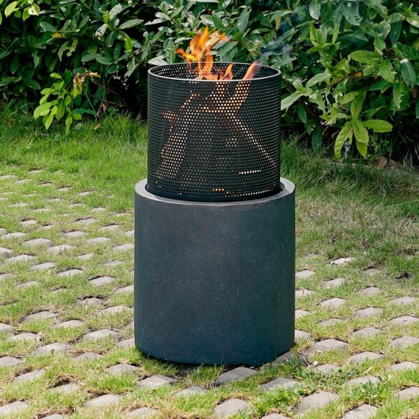 Sheridan 12.63'' W Polyresin Wood Burning Outdoor Fire Pit - Image 3