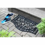 Shorey Trellis Rubber 30 in. x 18 in. Non-Slip Outdoor Door Mat