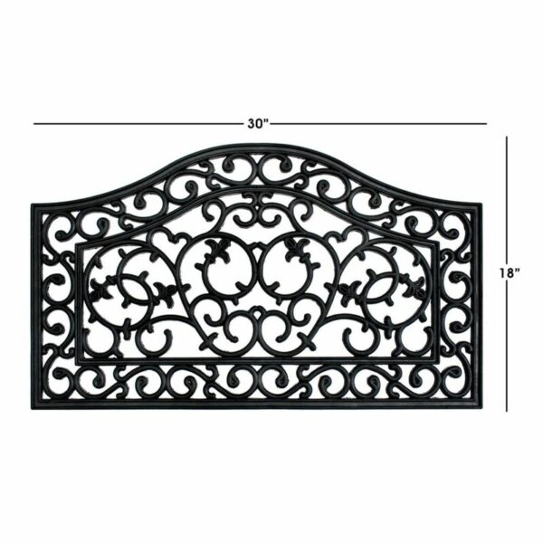 Shorey Trellis Rubber 30 in. x 18 in. Non-Slip Outdoor Door Mat - Image 3