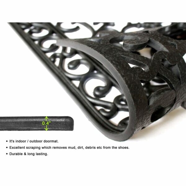 Shorey Trellis Rubber 30 in. x 18 in. Non-Slip Outdoor Door Mat - Image 4