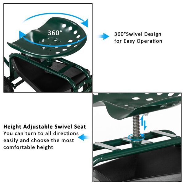 Short Handle Garden Seat Car - Image 5