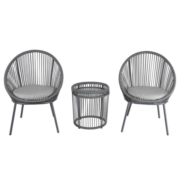 Shuai Round 2 - Person 17.7" Long Bistro Set with Cushions - Image 6