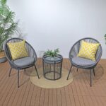 Shuai Round 2 - Person 17.7" Long Bistro Set with Cushions - Image 3