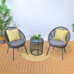 Shuai Round 2 - Person 17.7" Long Bistro Set with Cushions - Image 2