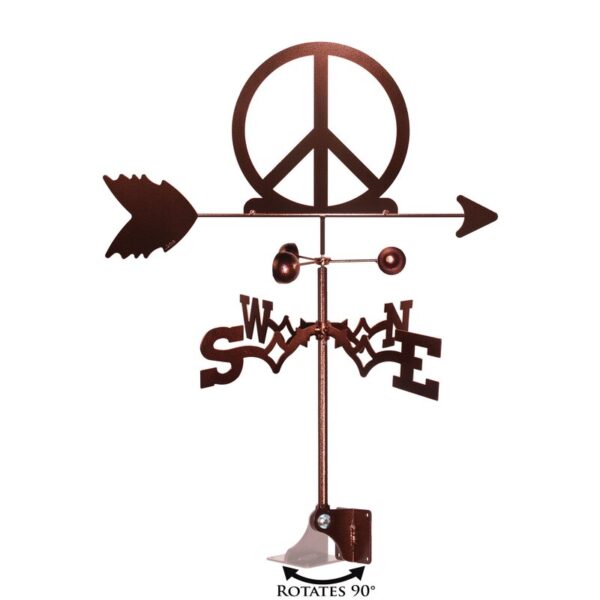 Siannah Peace Sign Symbol Woodstock Weathervane - Image 2