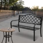 Sijme Metal Outdoor Bench - Image 7