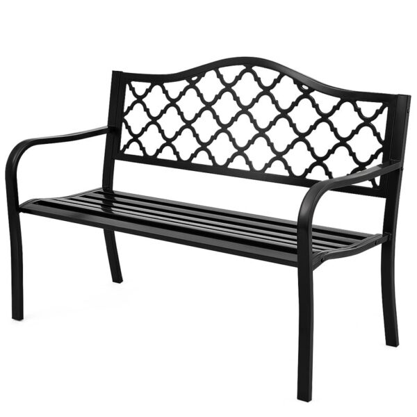 Sijme Metal Outdoor Bench - Image 2