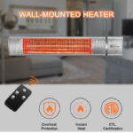 Silver 1500 Watt Electric Patio Heater - Image 4