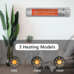 Silver 1500 Watt Electric Patio Heater - Image 5