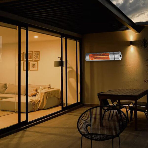 Silver 1500 Watt Electric Patio Heater - Image 3