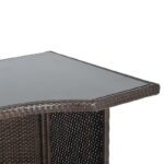Skiba 5 Piece Outdoor Rattan Bar Height Dining Set - Image 3